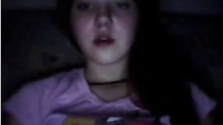 Amateur bruntte teen licks her lips in front of a webcam--_short_preview.mp4