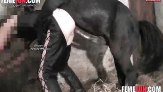 Cum shoots from petite cougars pussy after sex with horse--_short_preview.mp4