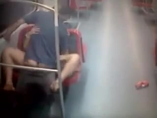 Empty metro train is a perfect place for teens to have sex