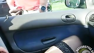 Cheating wife flashes her cunt and tits in the car for strangers--_short_preview.mp4