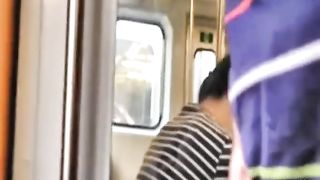 Stroking his small penis on the train--_short_preview.mp4