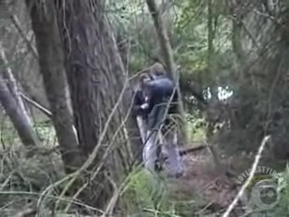 Amateur blowjob video filmed way out in the woods