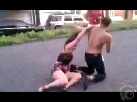 Real female fight with a couple of crazy chicks