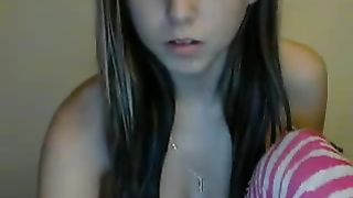 Frantic webcam teen strokes her bald pussy and perky tits--_short_preview.mp4