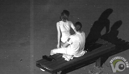 Spying on a wedding guests having sex on a public park bench
