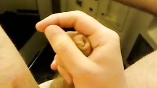 Jerking my hairy dick and cumming in sink in train toilet--_short_preview.mp4