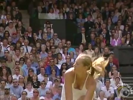 Maria Sharapova downblouse during a tennis match