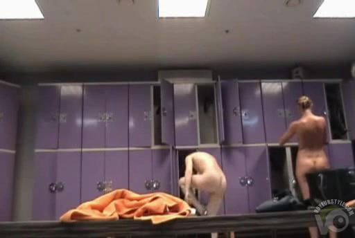 Hidden cam in locker room films female bodies