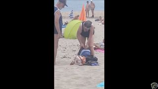 Raunchy cougar strips down completely on the nudist beach--_short_preview.mp4