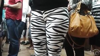 Public cameltoe in skintight zebra pants--_short_preview.mp4
