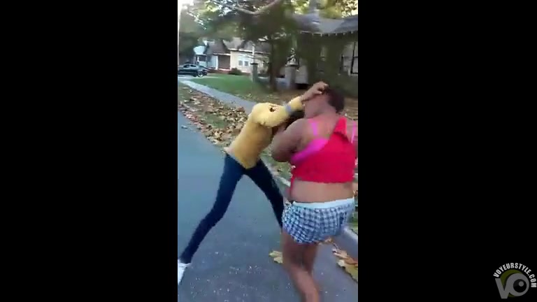 Hair pulling and slapping fight with black women