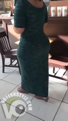 Thick ass chick in a tight dress