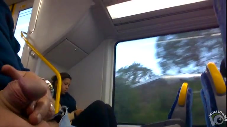 Dude with his little dick out on the train