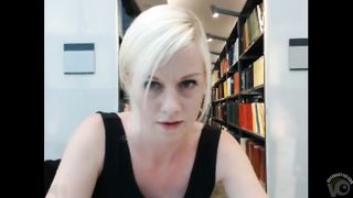 Using the new dildo in the book repository--_short_preview.mp4