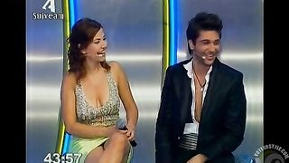 Cleavage and upskirt tease with cute TV host--_short_preview.mp4