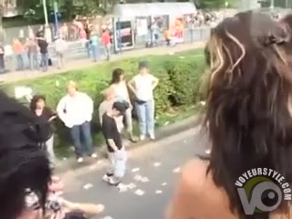 Nasty German chicks doing the naughty things in public