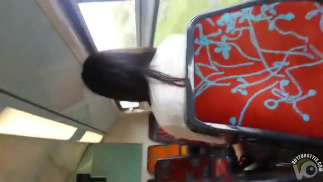 Exhibitionist strokes his cock on the train