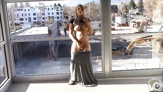 My curvaceous GF rubs her pussy next to the window--_short_preview.mp4