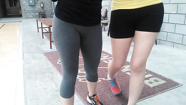 Her yoga pants were so tight, that we could see her crotch area