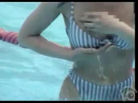 Japanese girl slips from her bikini