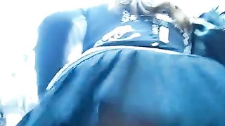 Looking up a pleated skirt on the street--_short_preview.mp4
