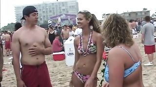 Happy girls show off their wares at a beach party--_short_preview.mp4