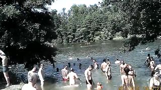 Nudist camp at the lake with lots of men and women--_short_preview.mp4