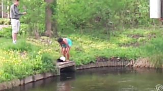 Chubby Brazilian chick takes a quick swim in the local river--_short_preview.mp4