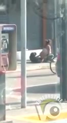 Black guy bangs a Brazilian prostitute on the middle of a sidewalk