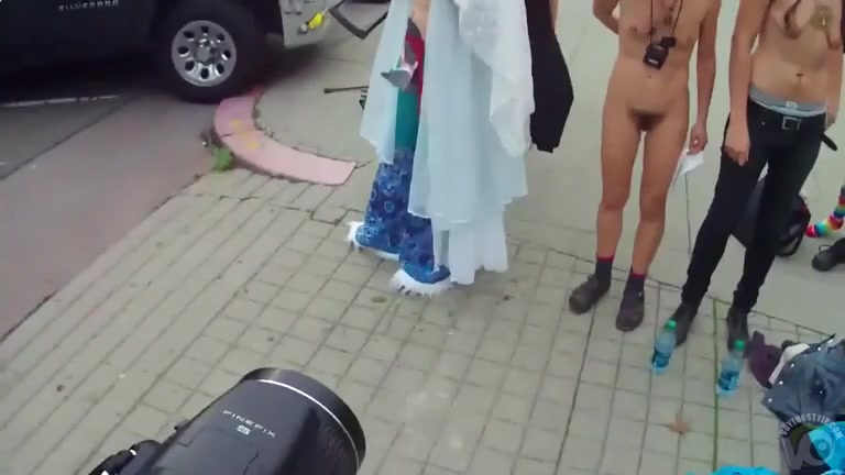 Nude protest girls with little natural tits
