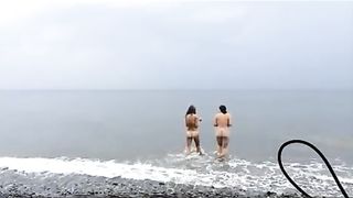 Two lovely friends going into the sea naked--_short_preview.mp4