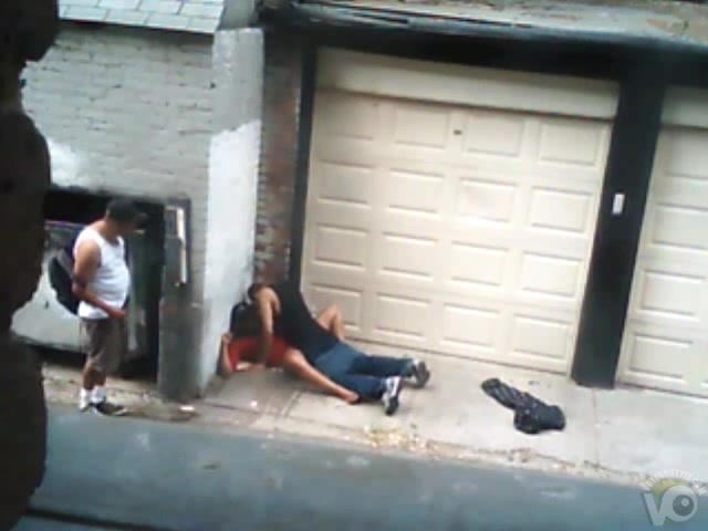 Street hooker filmed fucking in an alley