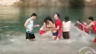 Friends swim in the lake in their underwear--_short_preview.mp4