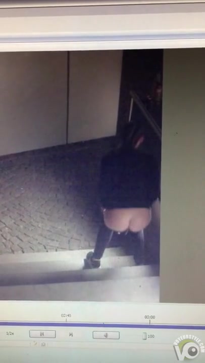 Good looking maid pees while her friend stands on guard