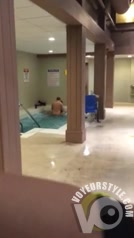Casual people have sex in the pool