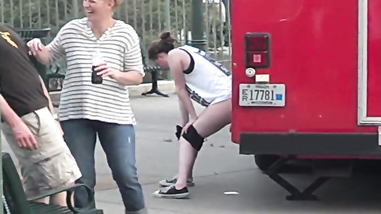 Girl Desperate Pee Public