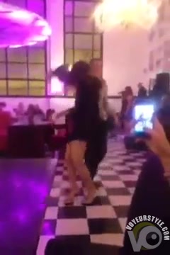 Sexualy excited guy humps a delicious girl while dancing with her