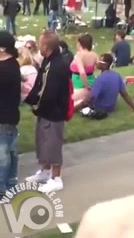 Interracial banging in the middle of the crowd