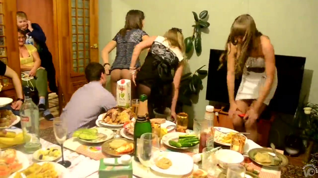 Three delicious lasses get really crazy at a party