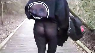 Wife goes for a hike in sheer pants--_short_preview.mp4