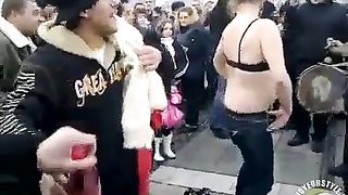 Chubby Romanian girl undresses at outdoor dance party--_short_preview.mp4