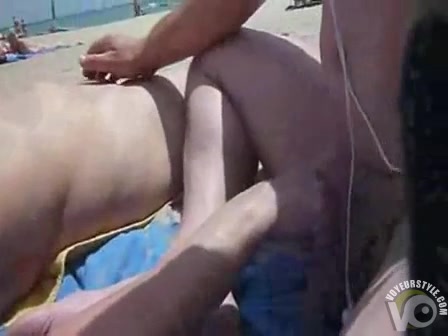 Pussy play at the beach with my cute wife