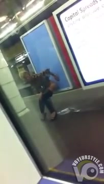 Drunkened hooker urinating in the metro