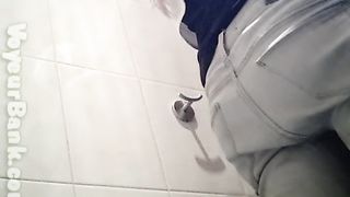 White chick in white pants pisses in the public restroom--_short_preview.mp4