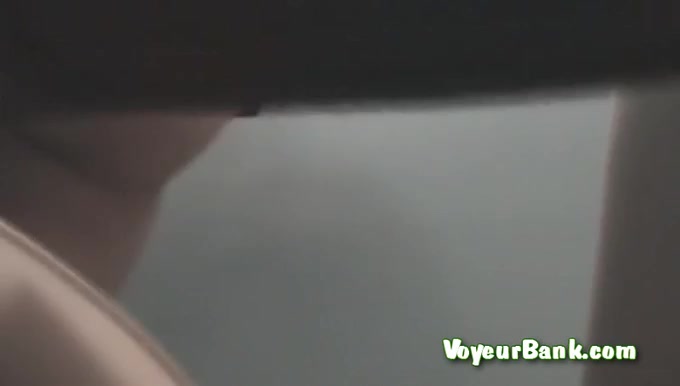 Thick big white booty of a stranger lady filmed on voyeur video