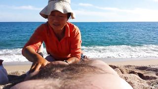 Older Asian bitch massages a guy's hairy legs admiring his big cock--_short_preview.mp4