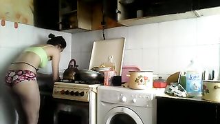 Hidden cam vid of neighbor's all natural wife doing the laundry--_short_preview.mp4