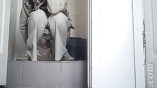 Lovely white lady in strict office dress pisses in the toilet room--_short_preview.mp4