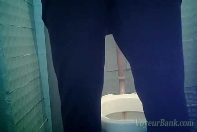 Sweet white young blondie in the toilet room pissing