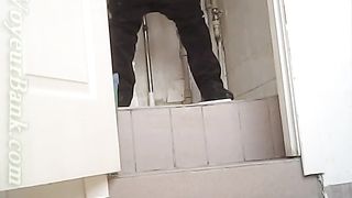 White chick in ugly baggy black pants pissing in the toilet--_short_preview.mp4